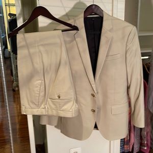 J Crew men’s khaki cotton suit size 36s pant 30/30